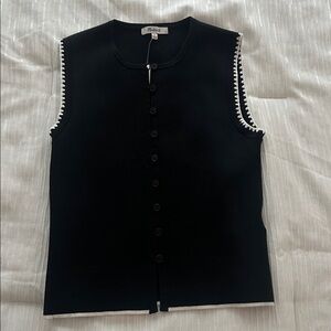 Madewell Black Ribbed Knit Top